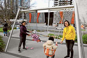 High-risers return to ground level