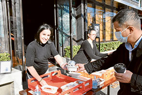 Free takeaway curries outside Rockpool