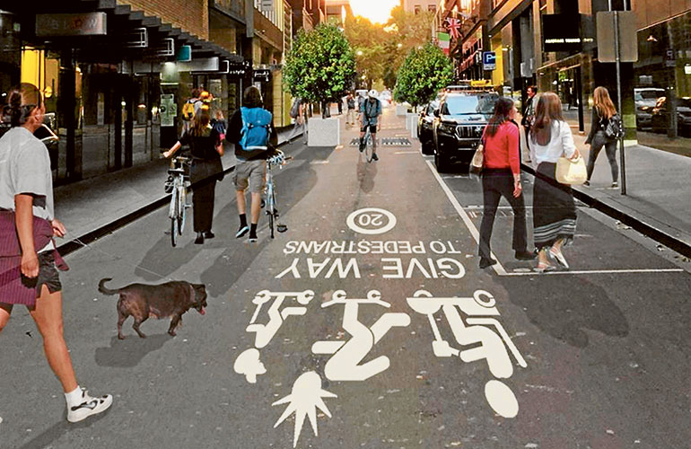 Cycling, pedestrian works ramp up in quiet CBD