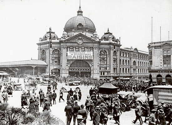 “Under the Clocks” at Flinders Street Station