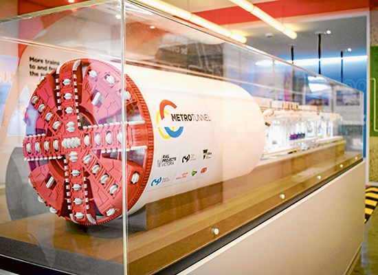 Mini tunnel boring machine on show