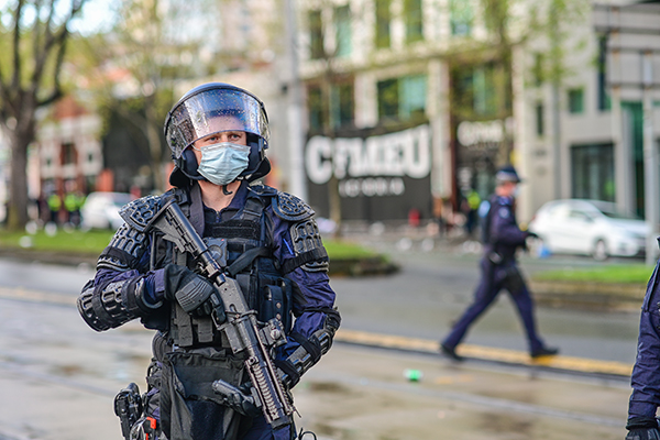 Protestors storm CBD after construction industry shutdown