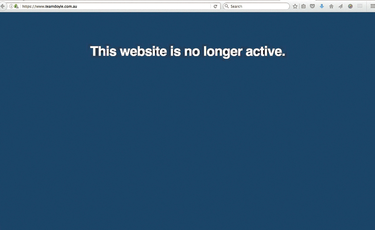 Team Doyle removes its website
