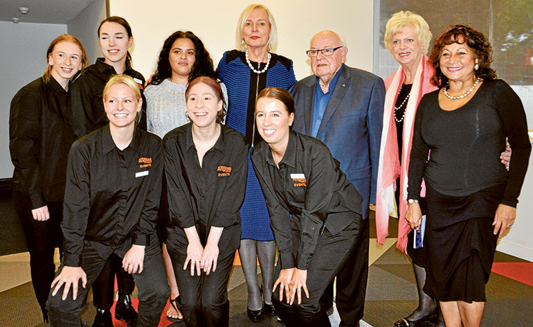 Students support Father Bob