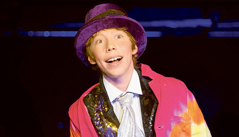 Harvey plays a wicked Willy Wonka