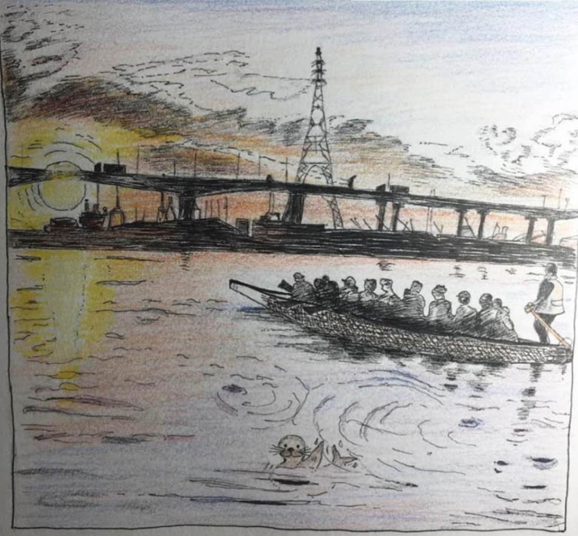 Locked-down hobby-artist finds solace in waterfront sketch