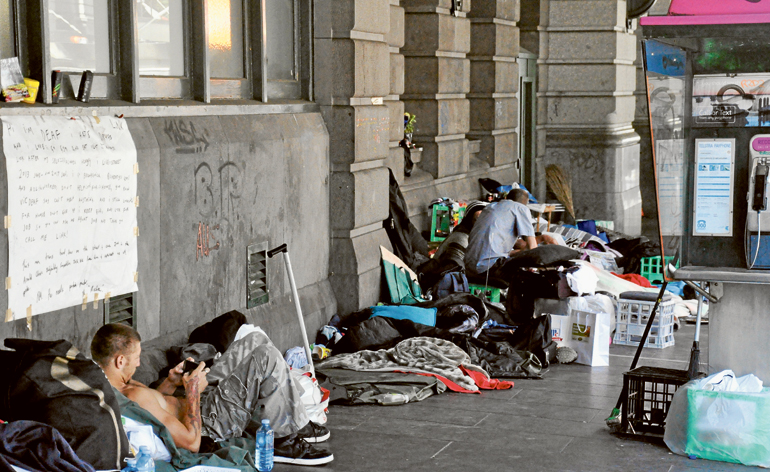 Homeless epidemic divides the city