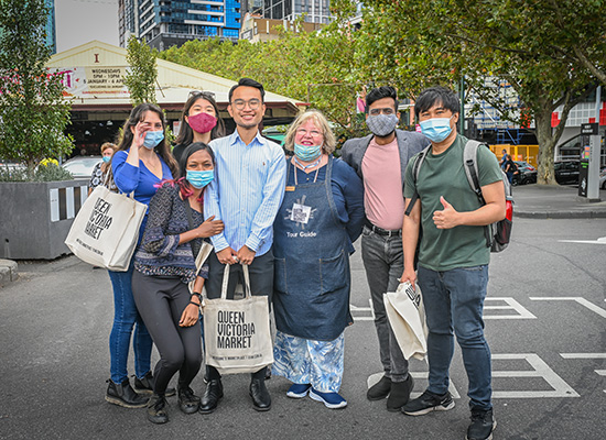 International students welcomed back with a “foodie tour” of QVM