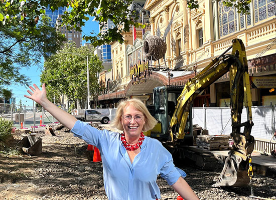 Works begin on theatre forecourt