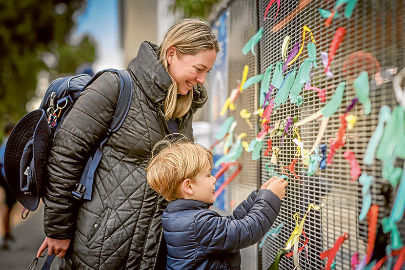Ribbons of Remembrance at Docklands Primary School