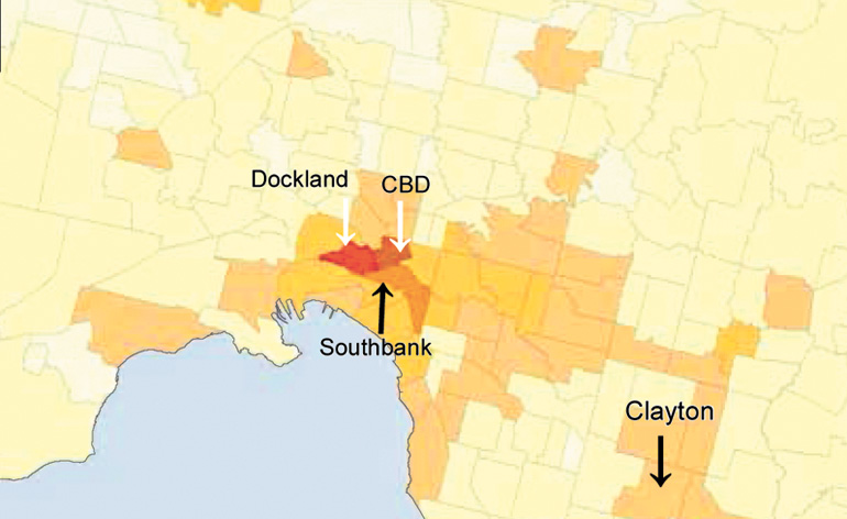 CBD has the highest wages
