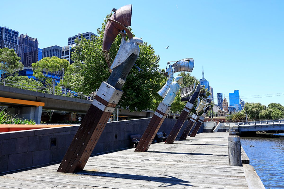 A memorial for the deceased Turning Basin on the Yarra