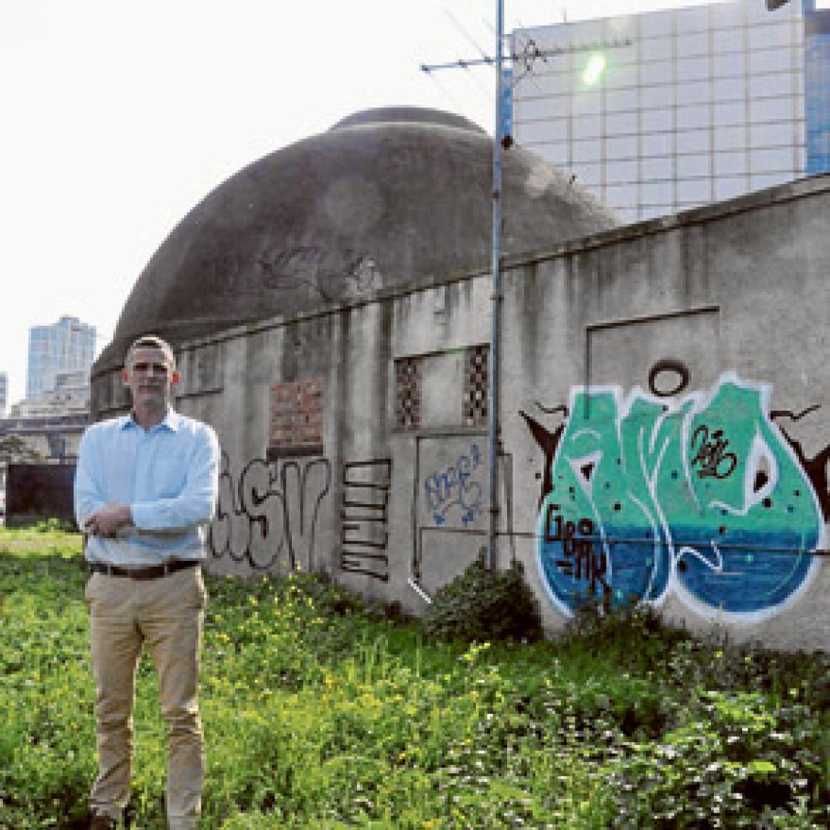Mission desecrated by spray vandals