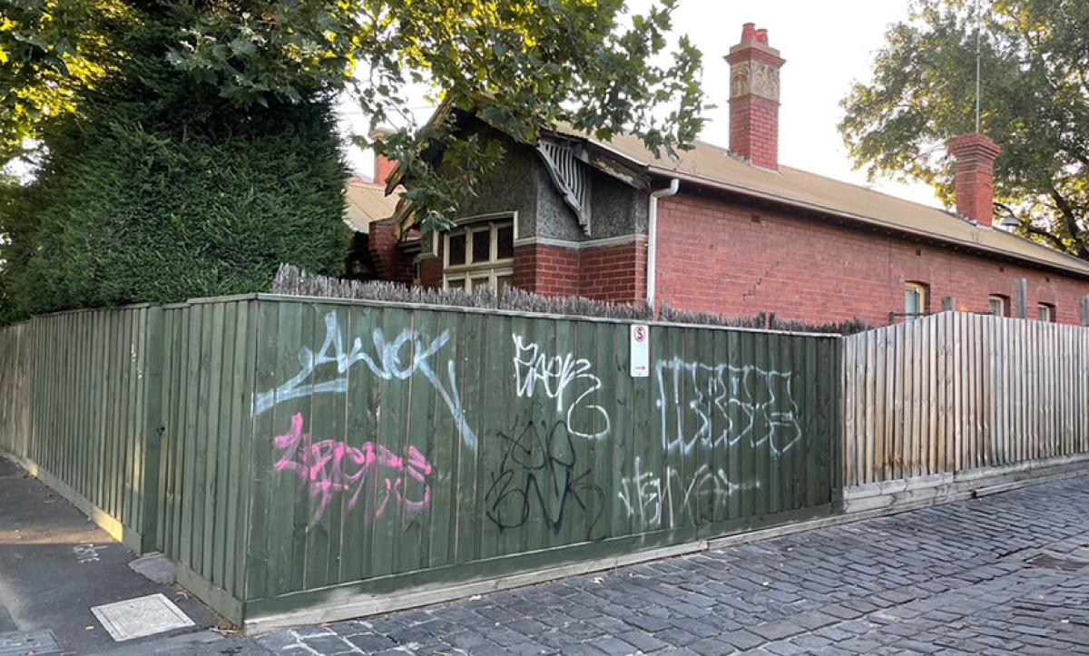 Eyesore graffiti engulfs the streets of East Melbourne