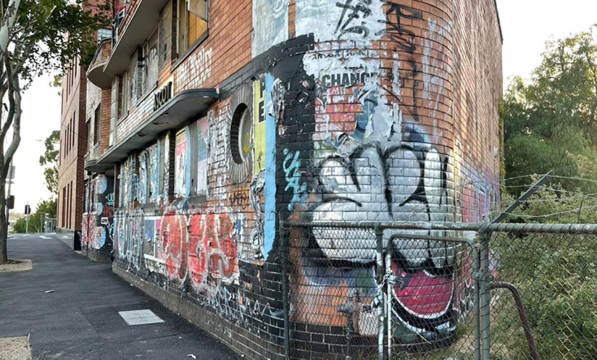 Eyesore graffiti engulfs the streets of East Melbourne