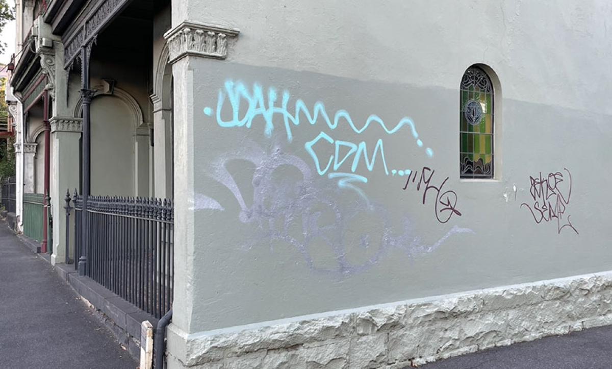 Eyesore graffiti engulfs the streets of East Melbourne