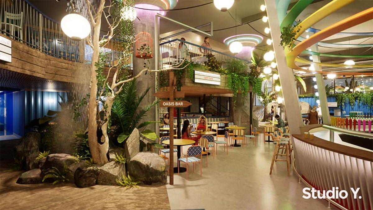 A preview of Docklands’ new “tropical oasis” from Moon Dog
