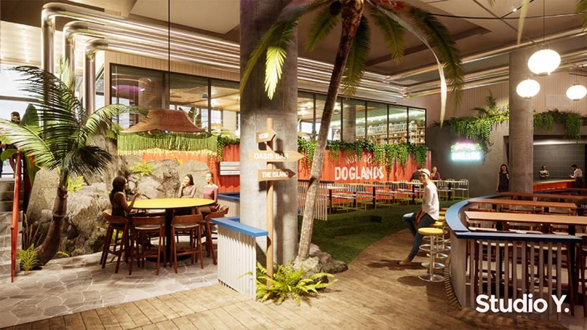 A preview of Docklands’ new “tropical oasis” from Moon Dog