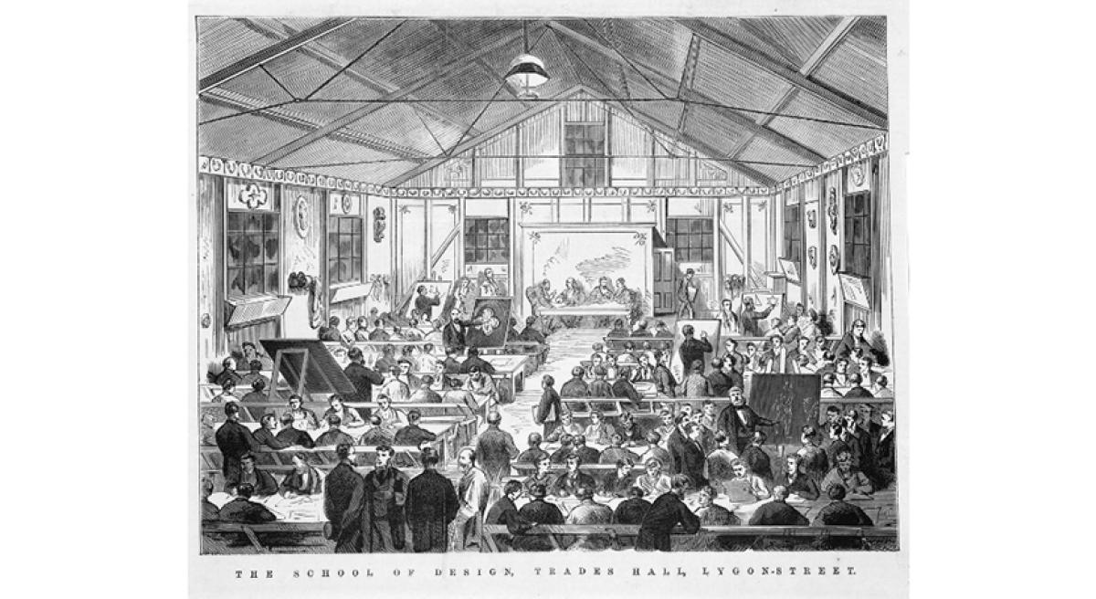 An art school in Trades Hall