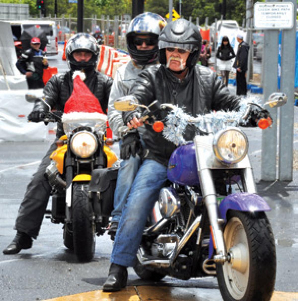 Bikers bring good cheer to Docklands