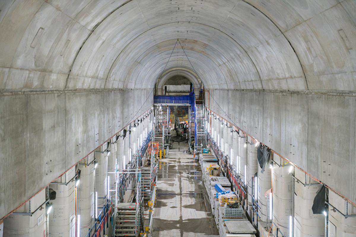 First glimpse of Town Hall Station as work powers ahead under City Square