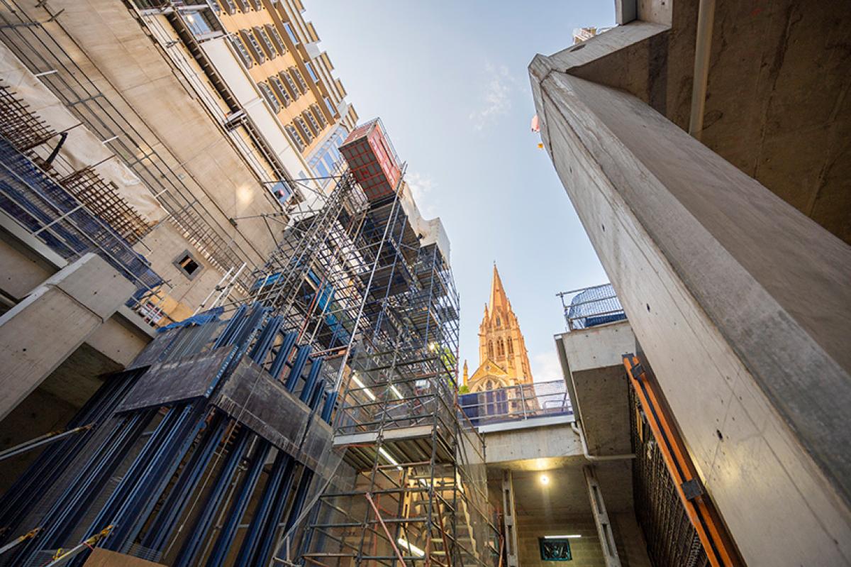 First glimpse of Town Hall Station as work powers ahead under City Square