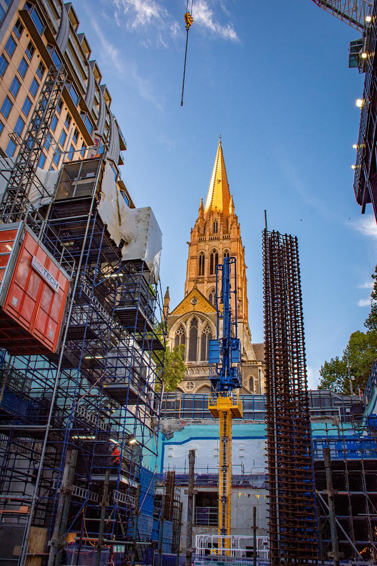 First glimpse of Town Hall Station as work powers ahead under City Square