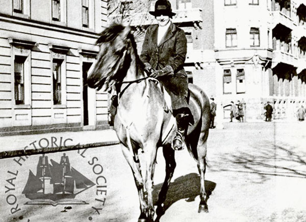 And there she was, just riding down the street …